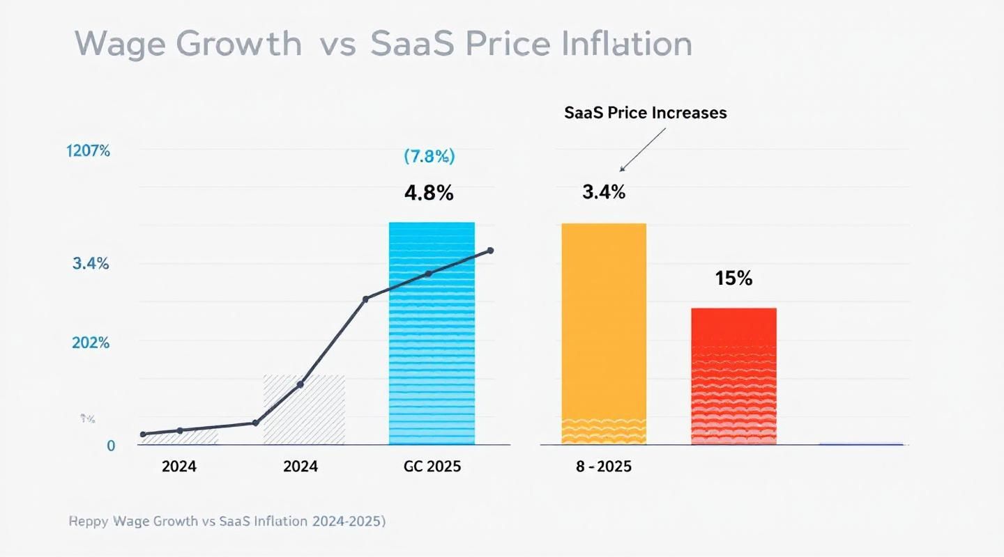 Wage Growth vs SaaS Price Inflation Graph