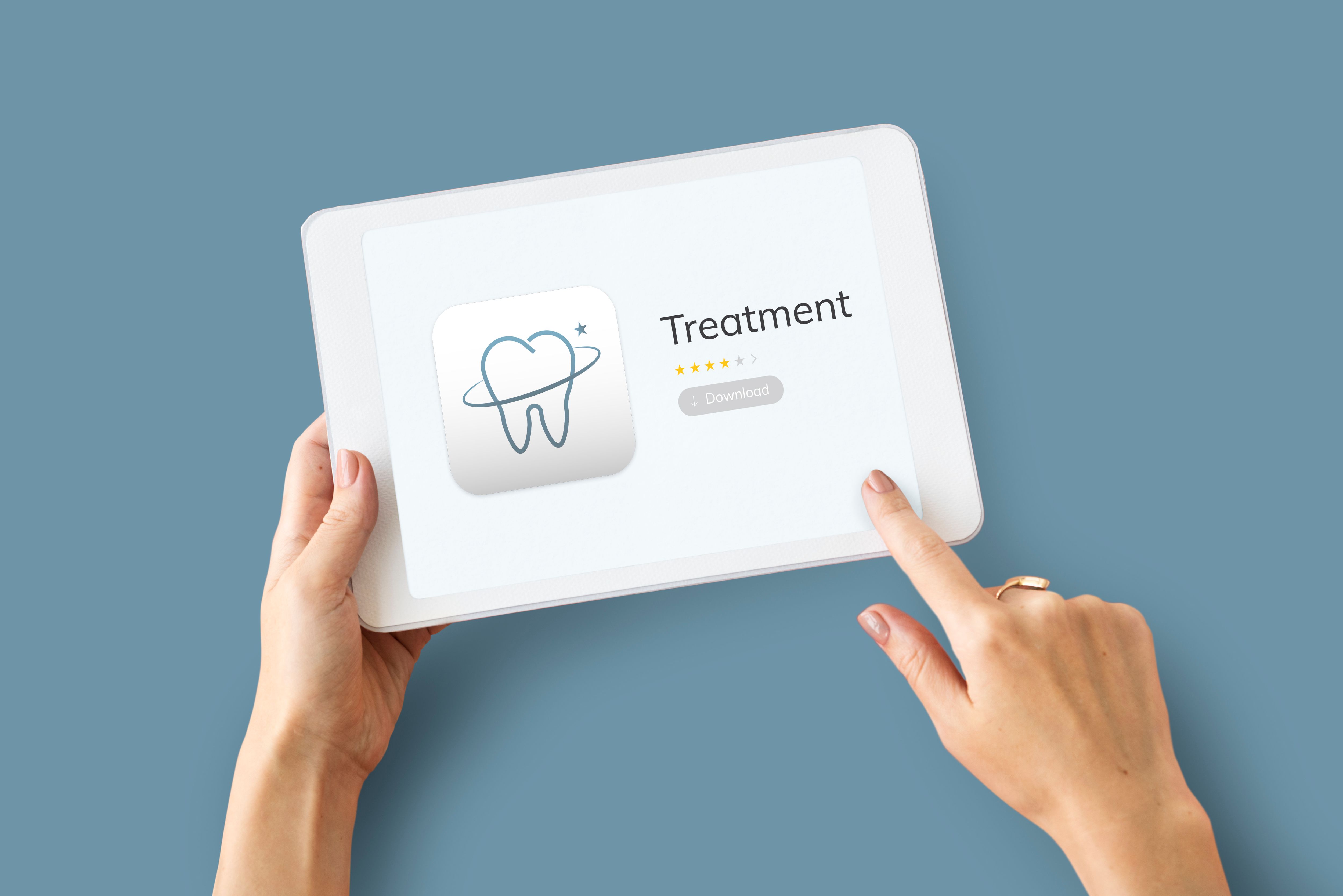 illustration-dental-care-application-digital-tablet